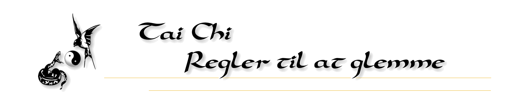 Tai Chi Regler Til At Glemme